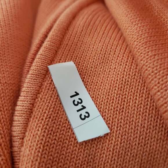 Talbots Womens Small Coral Orange Zip Up Cardigan Stretch Cotton Nylon Lycra - Picture 7 of 7